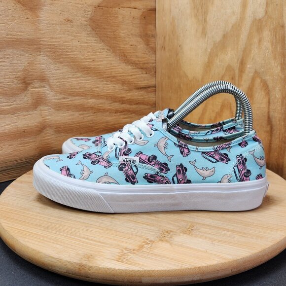 Vans Authentic Womens Dolphins and Cars Casual Canvas Sneakers Size 7 - Picture 4 of 9